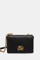 Karl Lagerfeld poseta de piele uni negru A1W30174