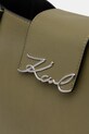 Karl Lagerfeld torebka skórzana K/SIGNATURE zielony A1W30434