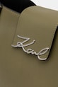 Karl Lagerfeld torebka skórzana K/SIGNATURE zielony A1W30434