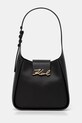 Шкіряна сумочка Karl Lagerfeld лицьова шкіра чорний A1W30434
