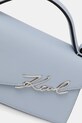 Karl Lagerfeld torebka skórzana K/SIGNATURE niebieski A1W30458