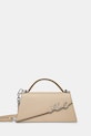 Шкіряна сумочка Karl Lagerfeld K/SIGNATURE лицьова шкіра бежевий A1W30458