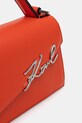 Akcesoria Karl Lagerfeld torebka skórzana K/SIGNATURE A1W30458 pomarańczowy