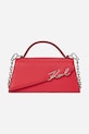 Кожаная сумочка Karl Lagerfeld K/SIGNATURE кожа красный A1W30458