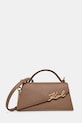 Karl Lagerfeld torebka skórzana K/SIGNATURE skóra licowa brązowy A1W30458