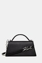 Шкіряна сумочка Karl Lagerfeld лицьова шкіра чорний A1W30458