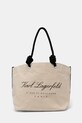 Karl Lagerfeld geanta de bumbac incape in A4 bej A1W46012