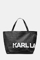 Karl Lagerfeld torebka bawełniana mieści A4 czarny A1W50064