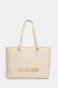 Love Moschino torebka mieści A4 beżowy JC4190PP1