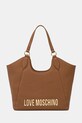Love Moschino torebka mieści A4 brązowy JC4165PP1