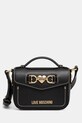 Шкіряна сумочка Love Moschino аплікація чорний JC4063PP1