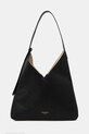 Twinset geantă de piele uni negru 251TD8330