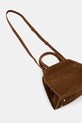 Accesorii Liviana Conti geanta de mana din piele intoarsa A5SA01 maro