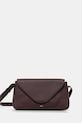 Kožená kabelka A.P.C. sac daria flap přírodní kůže burgundské PXBCD.F61901