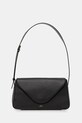 Kožená kabelka A.P.C. sac daria flap přírodní kůže černá PXBCD.F61901