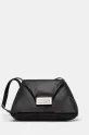 Кожена чанта MM6 Maison Margiela изчистен черен SB5ZH0020