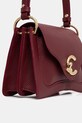 Coccinelle poșetă de piele burgundia E1.SSL.18.02.01