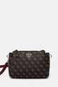 Τσάντα Guess NOELLE απομίμηση λείου δέρματος καφέ HWQL78.79120