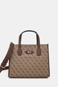 Τσάντα Guess IZZY απομίμηση λείου δέρματος καφέ HWSG86.54220