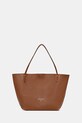 Kožená kabelka Patrizia Pepe usňová koža hnedá 2B0130.L148