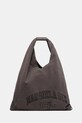 MM6 Maison Margiela borsa a mano in cotone sovrastampa marrone S54WD0039.P7261