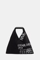 Бавовняна сумка MM6 Maison Margiela надрук чорний SB6WD0013.P7260