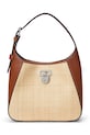 Kabelka Lauren Ralph Lauren usňová koža béžová 431966751