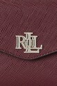 Kožená kabelka Lauren Ralph Lauren 431966765 burgundské