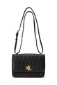 Δερμάτινη τσάντα Lauren Ralph Lauren λείο δέρμα μαύρο 431966768