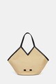 Max Mara Beachwear torba plażowa mieści A4 beżowy 2516511079600