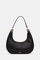 Шкіряна сумочка Dkny лицьова шкіра чорний R44CAI48