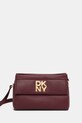 Dkny torebka skórzana skóra licowa bordowy R44EAI71