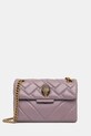 Kožna torba Kurt Geiger London zrnata koža ljubičasta 846395109