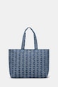 Pamučna torba Lacoste krivi plava NU4994PB