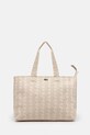 Lacoste borsa a mano in cotone stampa all-over beige NU4994PB