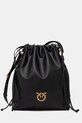 Pinko geantă de mână din piele uni negru 104359.A270