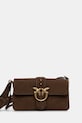 Pinko torebka zamszowa skóra licowa brązowy 104524.A2CC