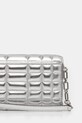 Accesorii MICHAEL Michael Kors poseta de piele 32S4S2RC9K argintiu