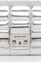 Kožená kabelka MICHAEL Michael Kors strieborná 32S4S2RC9K