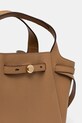 Шкіряна сумочка Tory Burch Romy Pebbled Satchel коричневий 164866.227