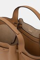 Шкіряна сумочка Tory Burch Romy Pebbled Satchel 164866.227 коричневий
