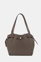 Tory Burch torebka skórzana Romy Pebbled Tote skóra licowa brązowy 163388.001