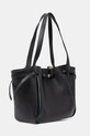 Kožna torba Tory Burch Romy Pebbled Tote 163388.001 crna SS25