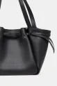 Accesorii Tory Burch geantă de piele Romy Pebbled Tote 163388.001 negru