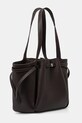 Δερμάτινη τσάντα Tory Burch Romy Pebbled Tote 163388.200 καφέ SS25