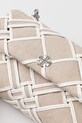 Tory Burch geantă Kira Woven Canvas Mini Flap bej 154831.250