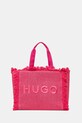 Kabelka HUGO hladký růžová 50541521