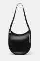 Kožená kabelka Coperni Hobo Belt hladký černá COPBA92F6012