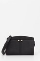 Kožená kabelka BOSS usňová koža čierna 50542067