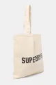 Pamučna torba Superdry Y9110270A.1KG bež SS25